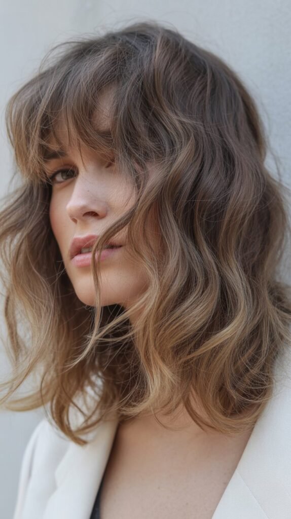Messy Bangs With Carefree Waves