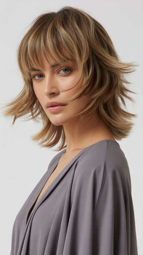 Textured Fringe with Layered Midi