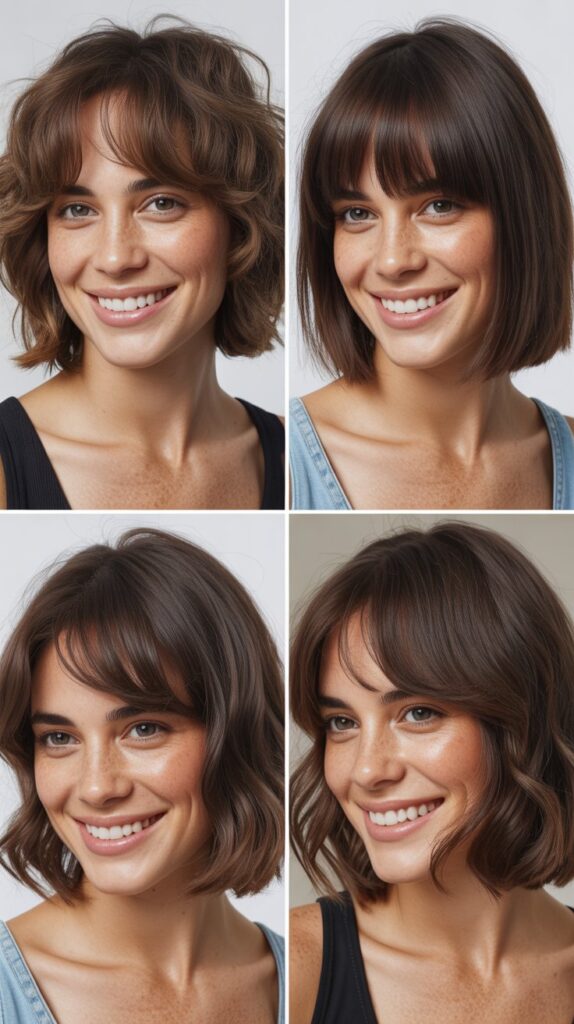  Chin-Length Bob With Long Piece-y Bangs