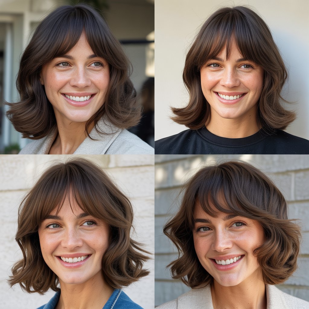 Butterfly Layers with Curtain Fringe for All Face Shapes