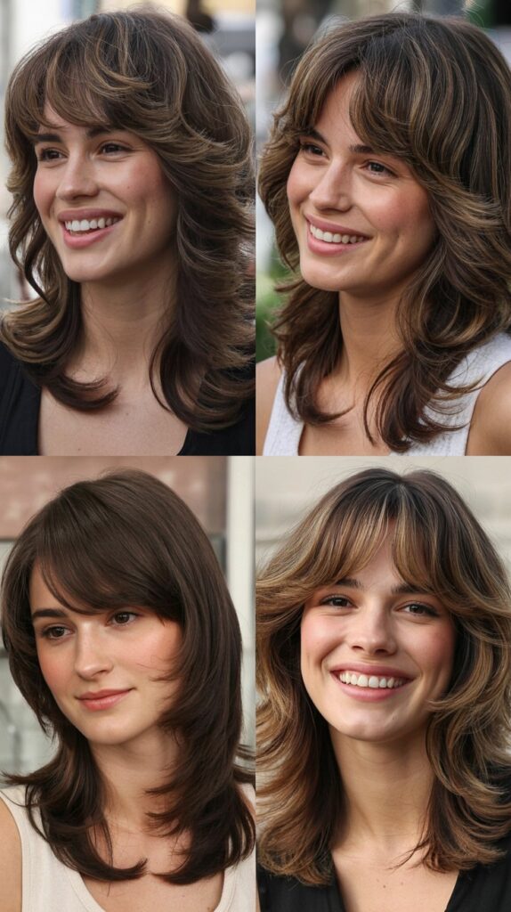 Classic Feathered Layers with Wispy Bangs