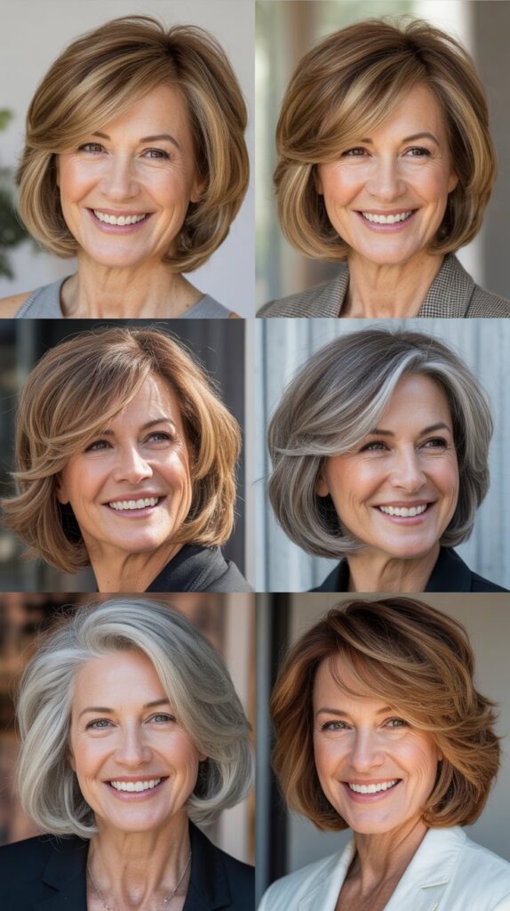 Layered Bob with Face-Framing Highlights