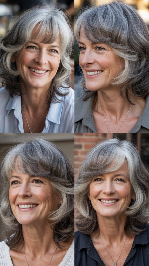 36 Youthful Sassy Long Hairstyles for Older Women That Still Feel Fresh 3 Long Shag with Wispy Bangs