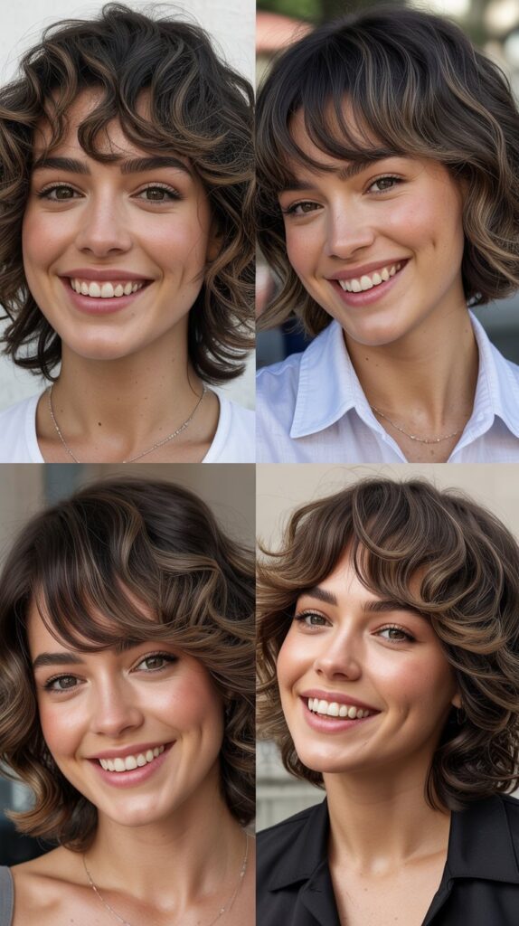 Wolf Cut with Side-Swept Bangs