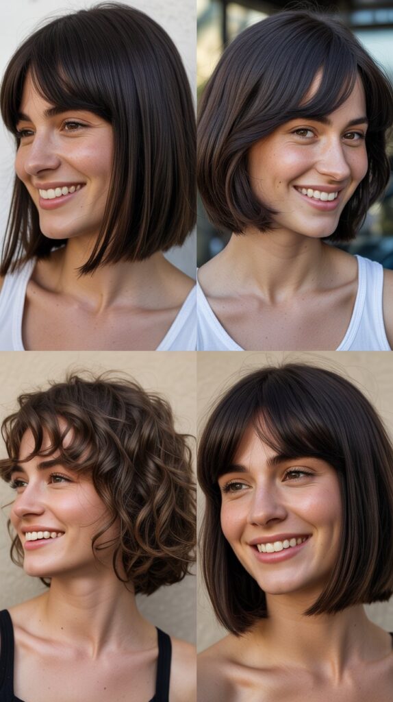  Sliced Bob With Long Wispy Bangs