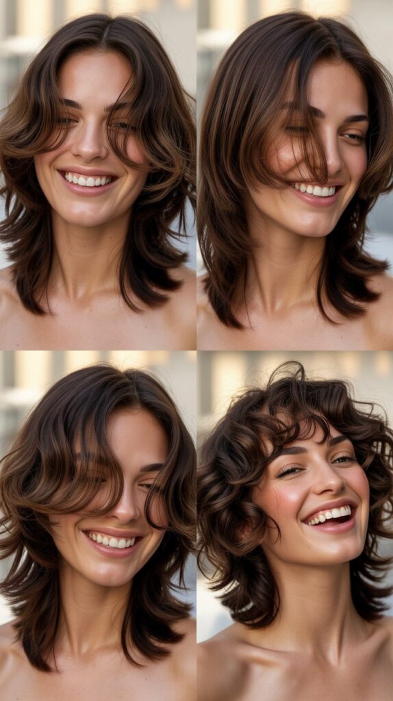 Wolf Cut with Chocolate Brown Base