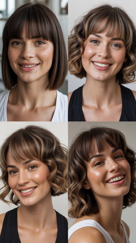 Stacked Bob With Long Face-Framing Bangs