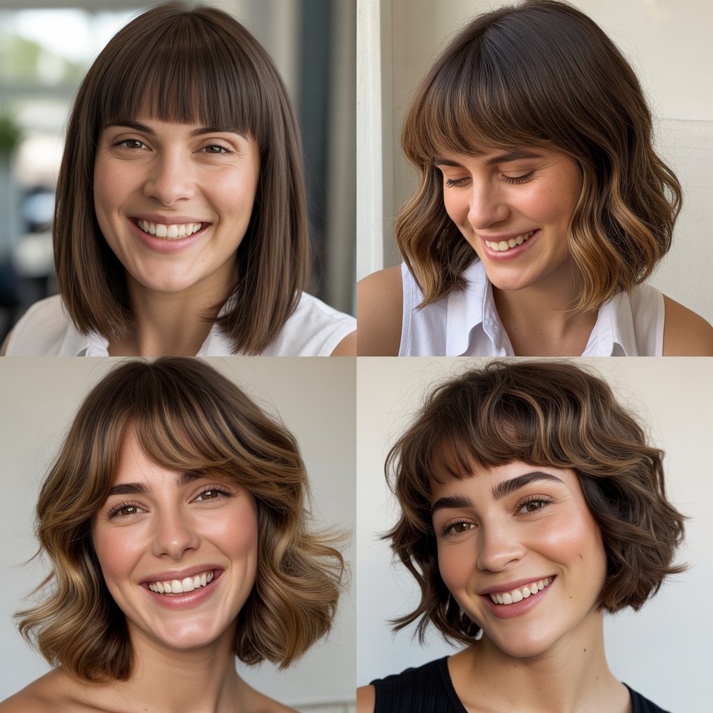 Personalized Lob with Custom Bangs