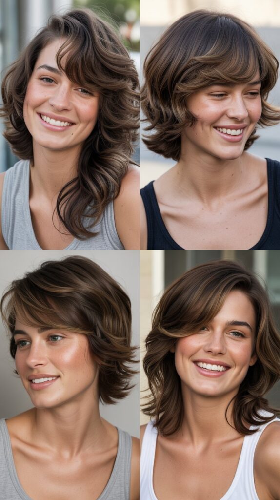 Layered Shag with Side-Swept Styling