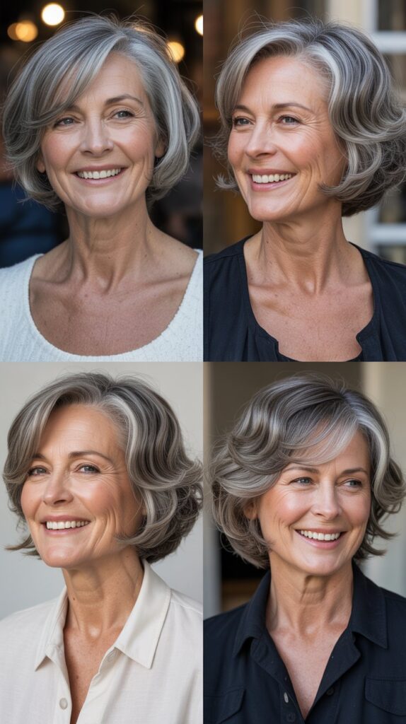 31 Trendy Hairstyles for Women Over 60 That Make You Look Younger 3 The Textured Bob