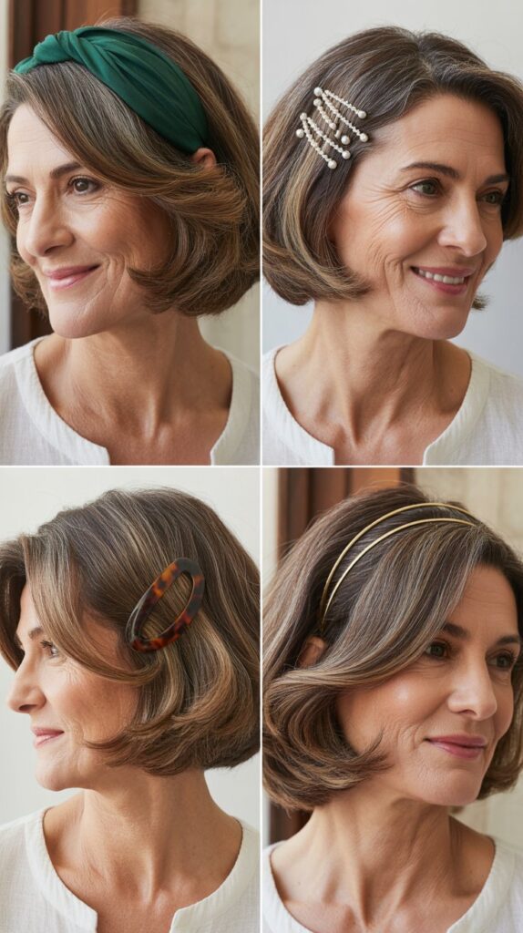 The Layered Bob Styled with Accessories