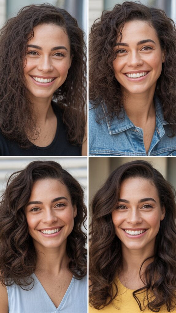 The Side Part with Cascading Waves