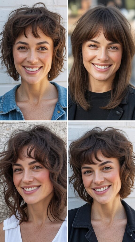 Wolf Cut with Baby Bangs and Layers