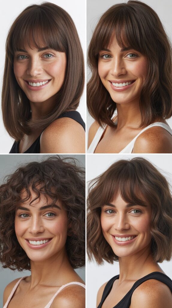  Long Bob With Swoopy Bangs