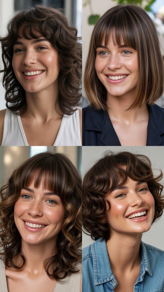 Layered Shag with Curtain Bangs