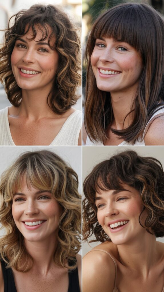 Choppy Shag with Blunt Bangs