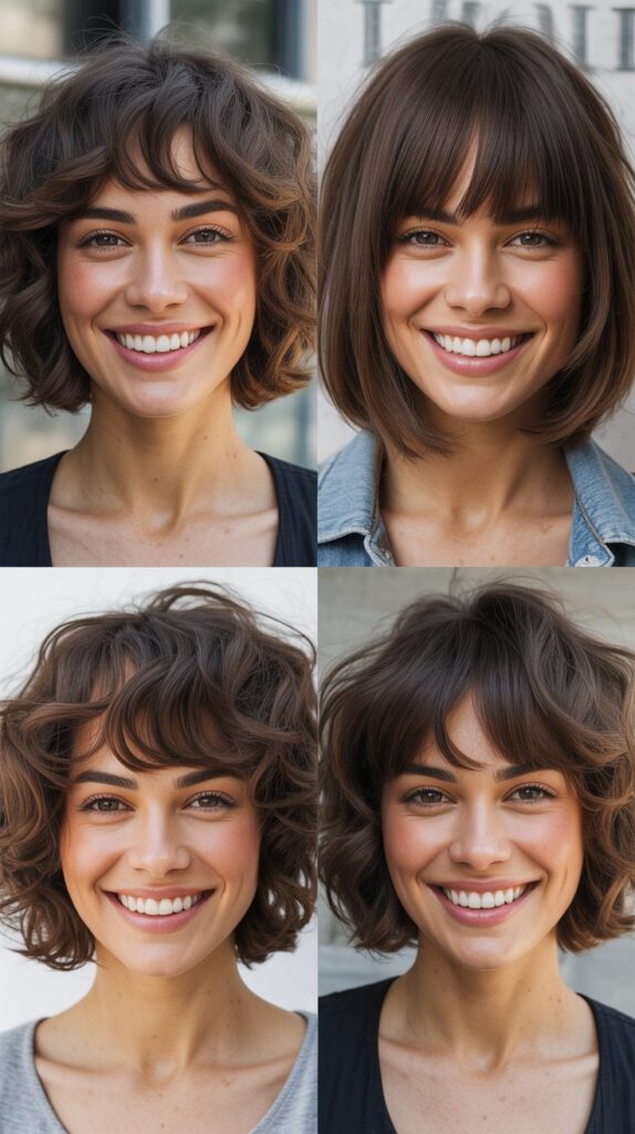 Choppy Long Bob With Textured Bangs