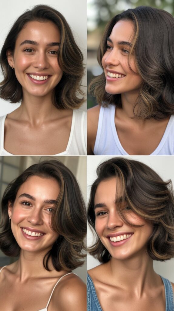 The Side Part with Cascading Waves