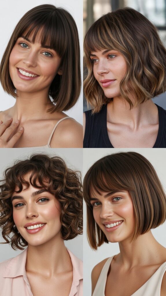 Smooth Bob With Long Blended Bangs