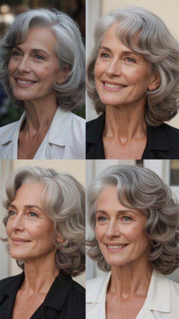 30 Youthful Medium-Length Hairstyles for Women Over 70 You'll Want to Copy 27 The Polished Midi with Soft Waves