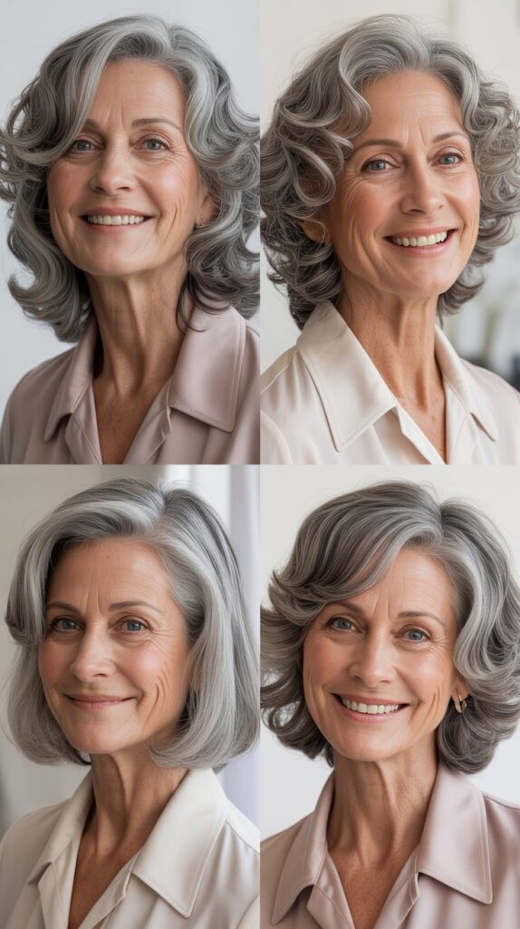 30 Youthful Medium-Length Hairstyles for Women Over 70 You'll Want to Copy 15 The Textured Midi with Feathered Layers