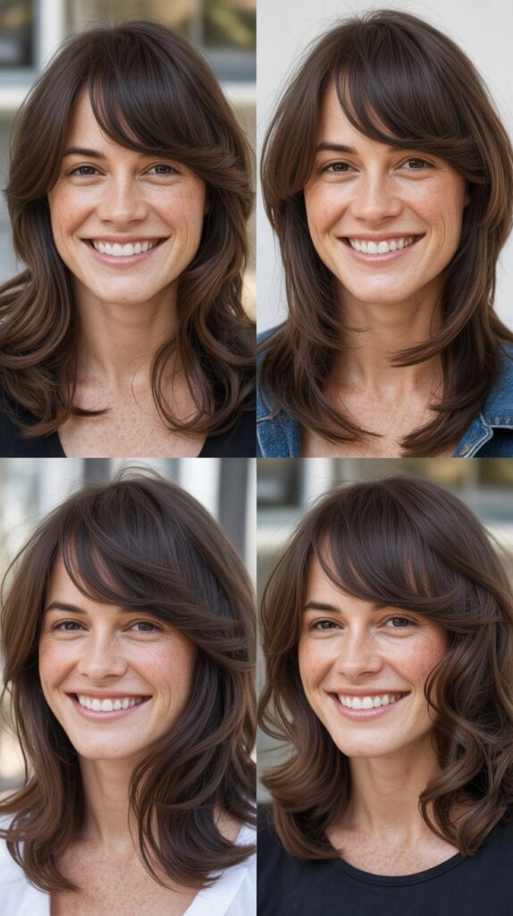 Classic Layered Cut with Baby Side Bangs