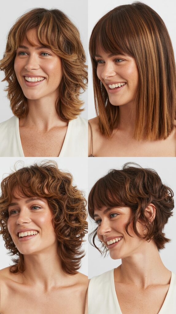 Shaggy Layers with Face-Framing Bangs