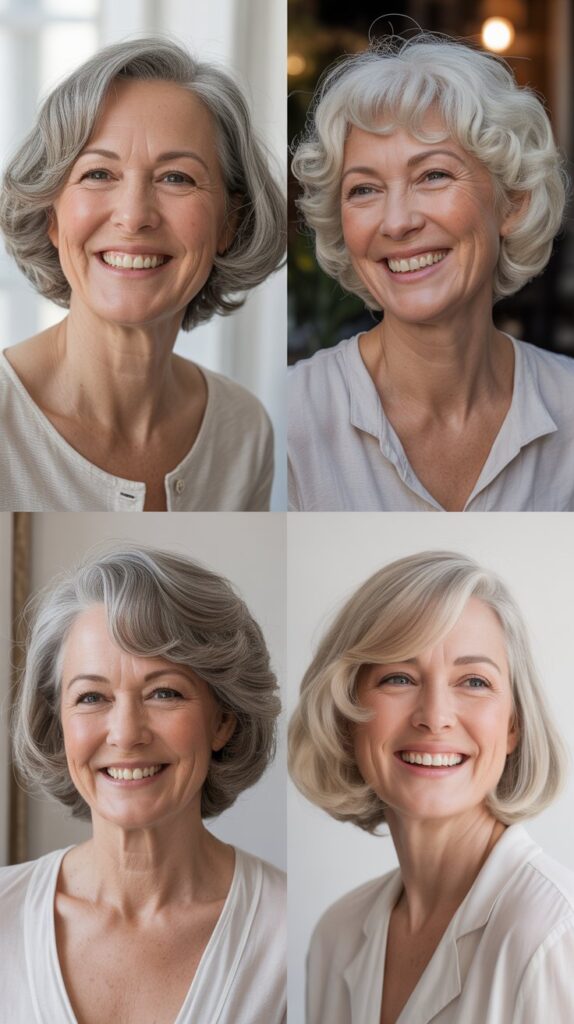 30 Youthful Medium-Length Hairstyles for Women Over 70 You'll Want to Copy 10 Soft Graduated Bob with Rounded Edges
