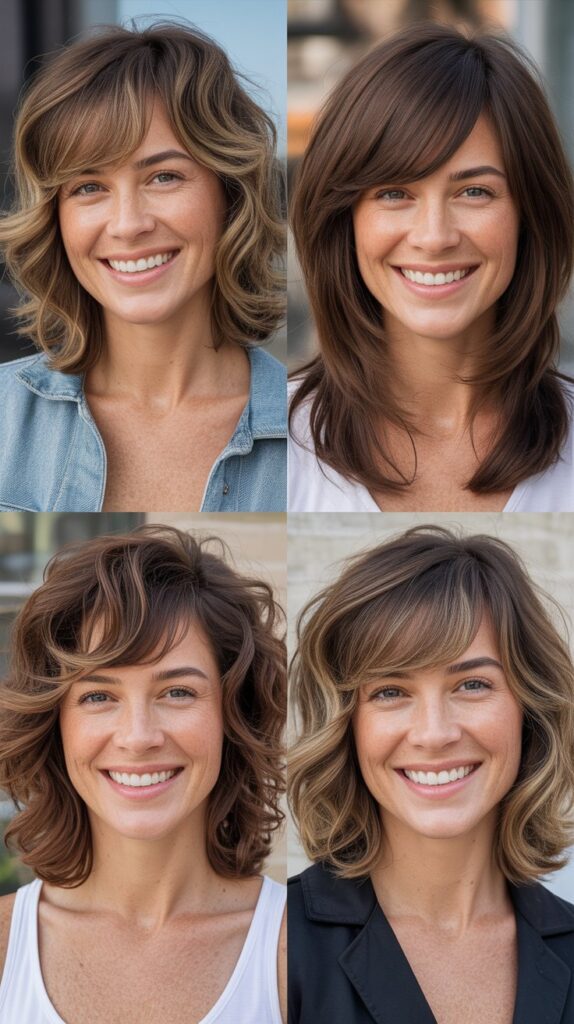 Layered Shag with Side-Swept Bangs