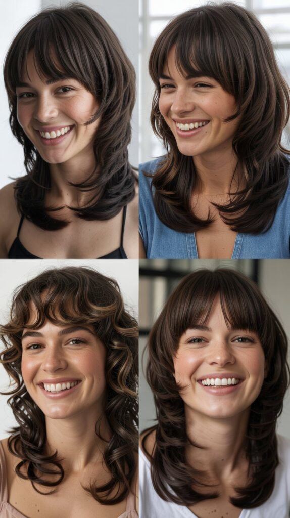  Concave Layers with Straight-Across Bangs