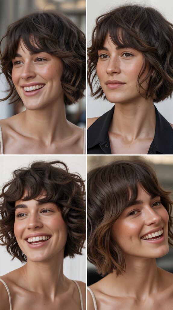 Undone Bob With Long Choppy Bangs