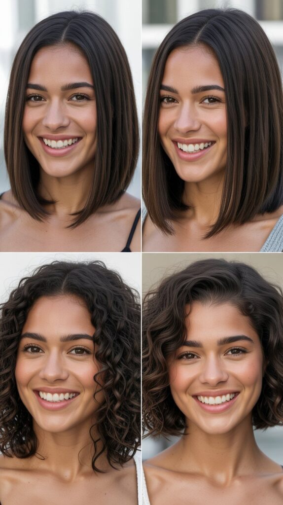 Blunt Lob with Center Part