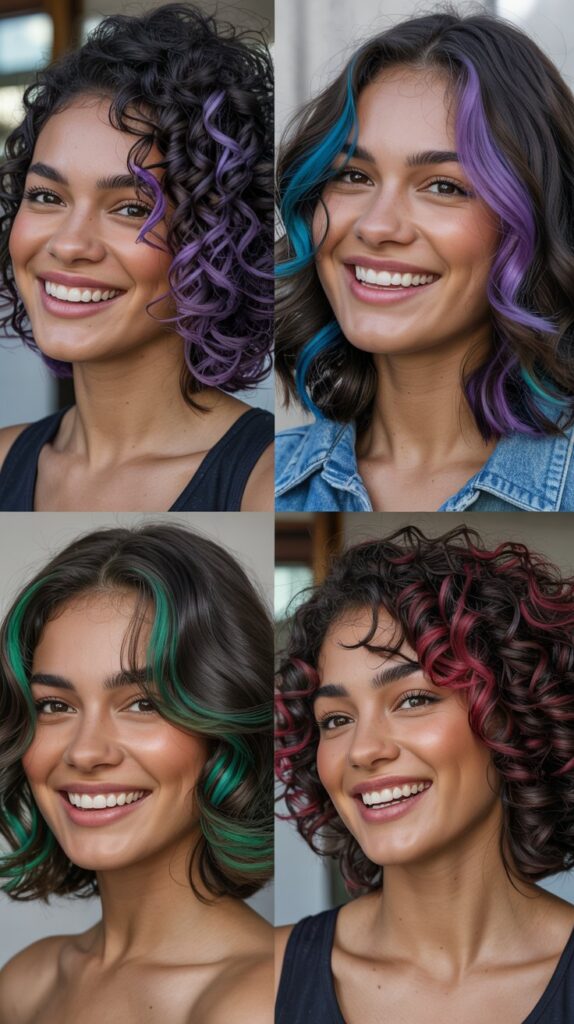 50 Long Layered Haircuts to Try—Front & Back Views 34 Layered with Peek-A-Boo Color