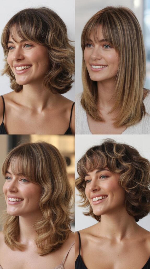  Soft Layered Shag with Long Bangs