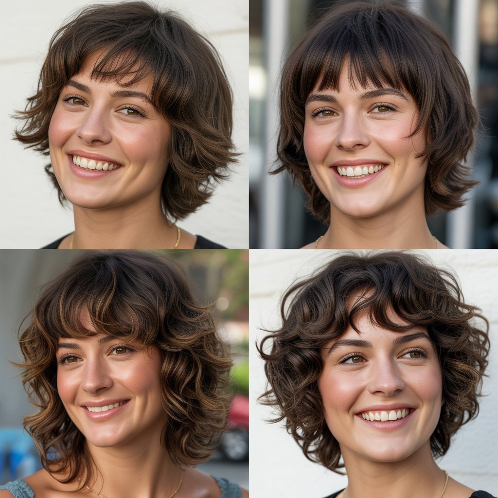 Shag with Choppy Fringe