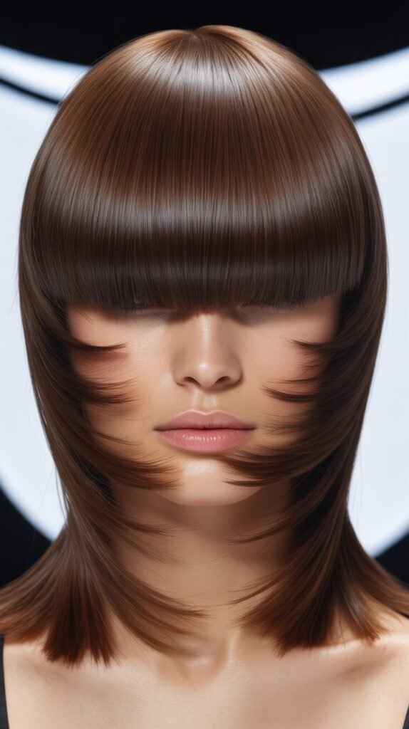 Thick Blunt Bangs for Dramatic Coverage