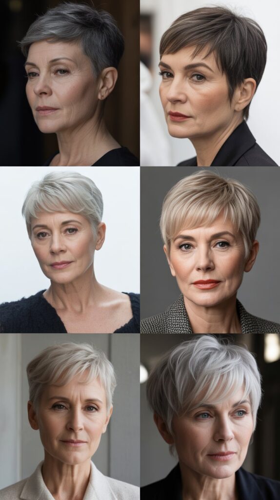 53 Most Flattering Hairstyles for Women Over 50 Right Now 28 Precision-Cut Pixie