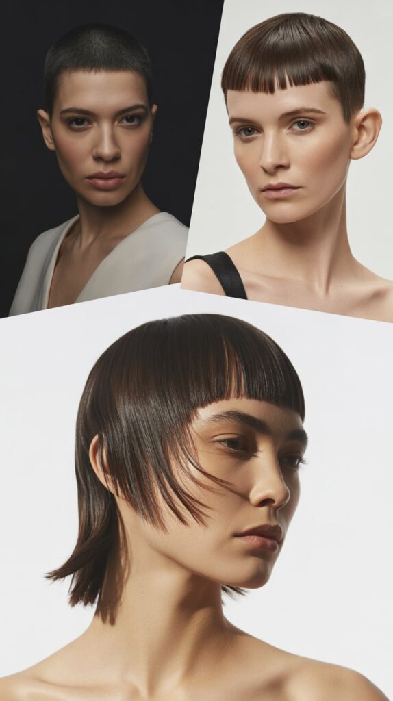 56 Medium-Length Hairstyles With Bangs for a Trendy Look 39 Asymmetric Micro Bangs