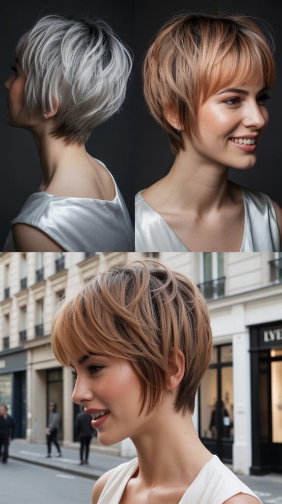 33 French-Inspired Bob Hairstyles With Fringe That Look Timeless 31 Stacked Bob With Textured Micro Fringe