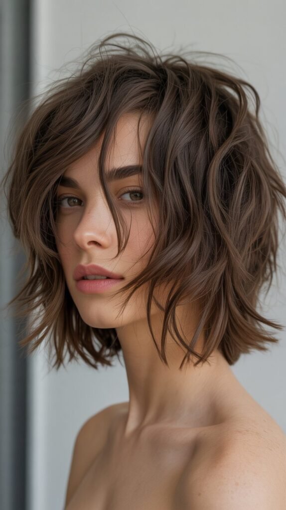 Choppy Layered Messy Bob