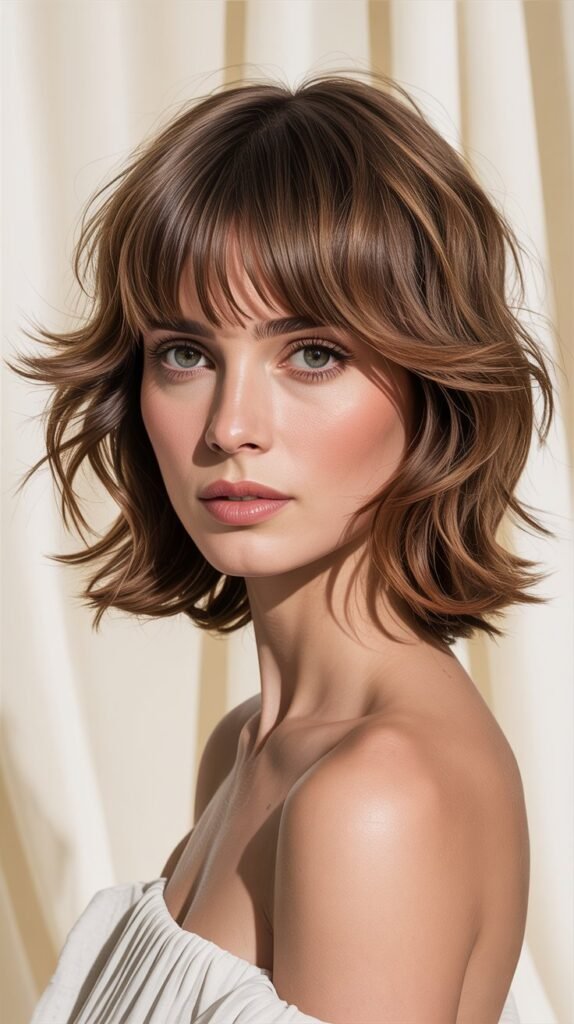 Bohemian Shag with Bardot Bangs