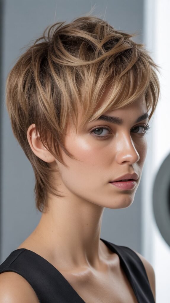  Textured Choppy Pixie For Fine Hair