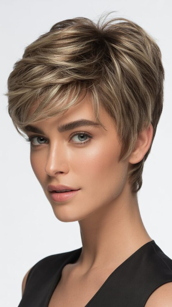 Feathered Choppy Pixie