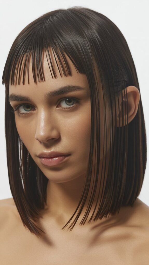 Long Bob with Micro Bangs