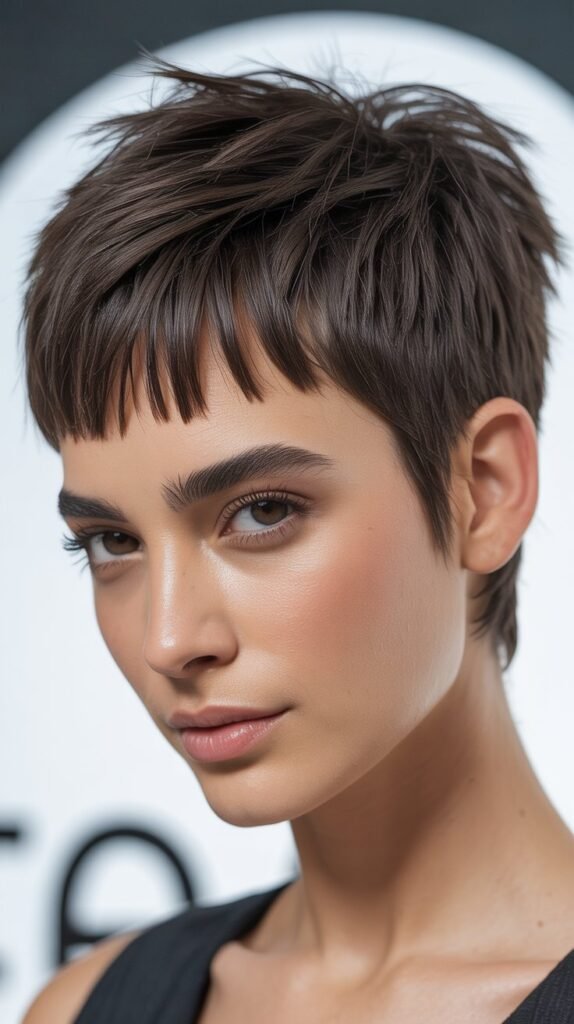 . Choppy Pixie With Micro Bangs