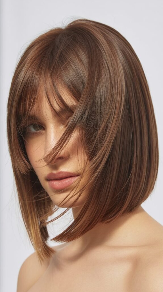 Angled Lob with See-Through Bangs