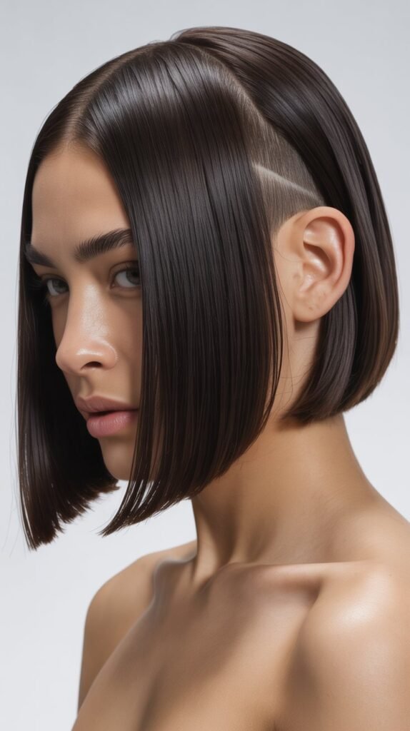 Sleek Lob with Undercut