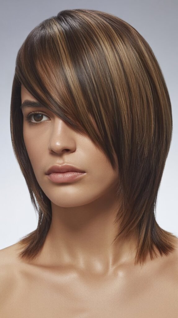 Asymmetrical Cut with Angled Bangs