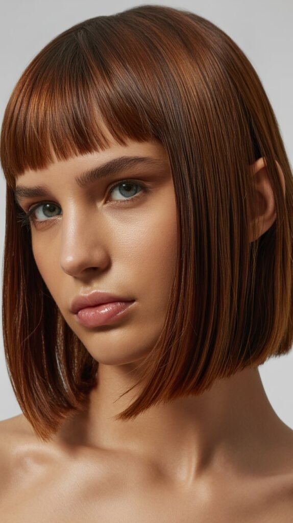 Sleek Bob with Baby Fringe