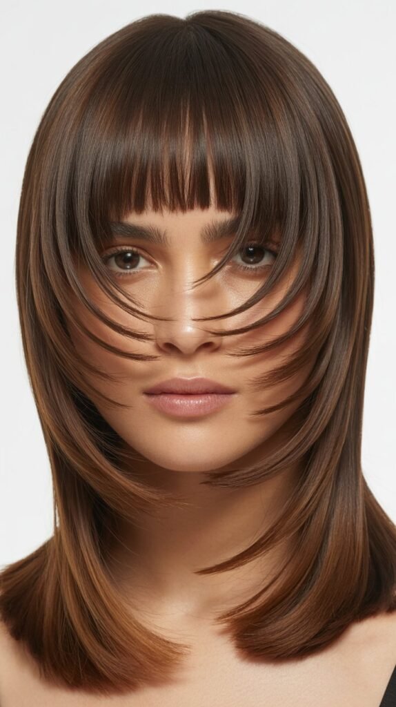 Graduated Bangs for Architectural Interest